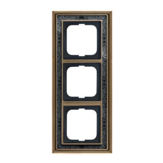 Busch-Jaeger Cadre triple ms antique décor anth 1723-843