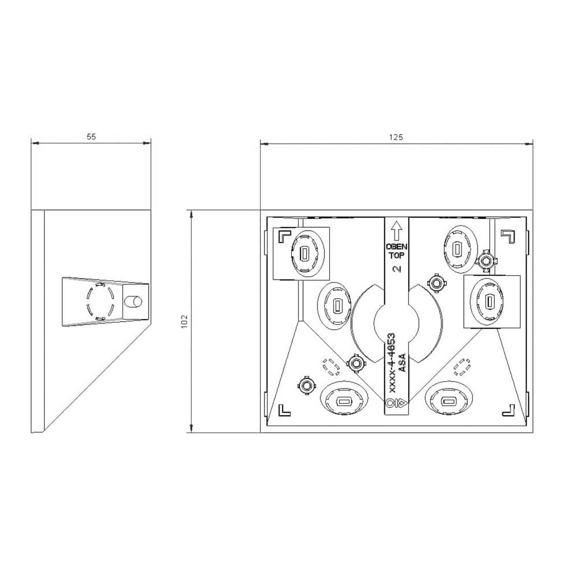 Busch-Jaeger Decken-/Eckadapter f.Bu.-Wä. 6868-204