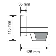 Busch-Jaeger Decken-/Eckadapter f.Busch Wächter 6868-35-5