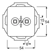 Busch-Jaeger Égaliseur de potentiel aws 2x encastré 2095 UC-214-4