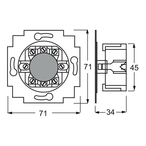 Busch-Jaeger Einsatz cws Jalousietaster 2p. 2722 USL-101