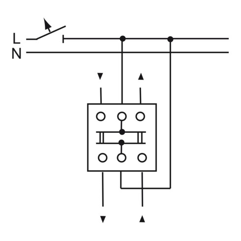 Busch-Jaeger Einsatz Jalousietas. 1P+N+E 2723 USL-101