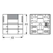 Busch-Jaeger Élément de commande 2/4 voies avec RTR, blanc studio 6128/28-84-4