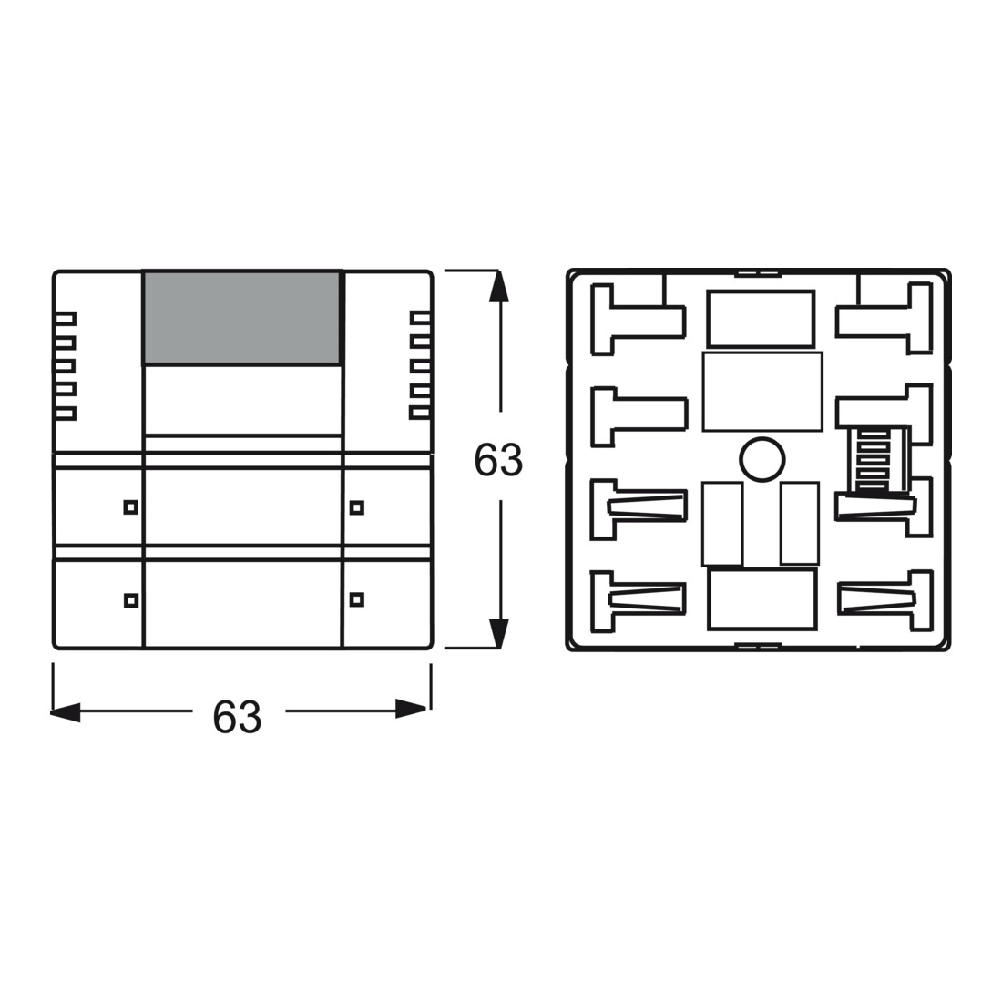 Busch-Jaeger Élément de commande 2/4 voies avec RTR, blanc studio 6128/28-84