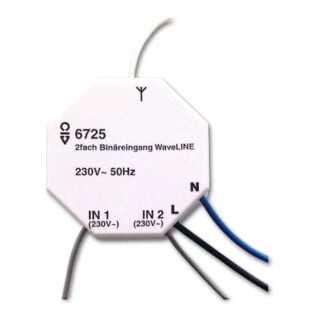 Busch-Jaeger Entrée binaire Wavel-LINE 2 voies 230V AC 6725