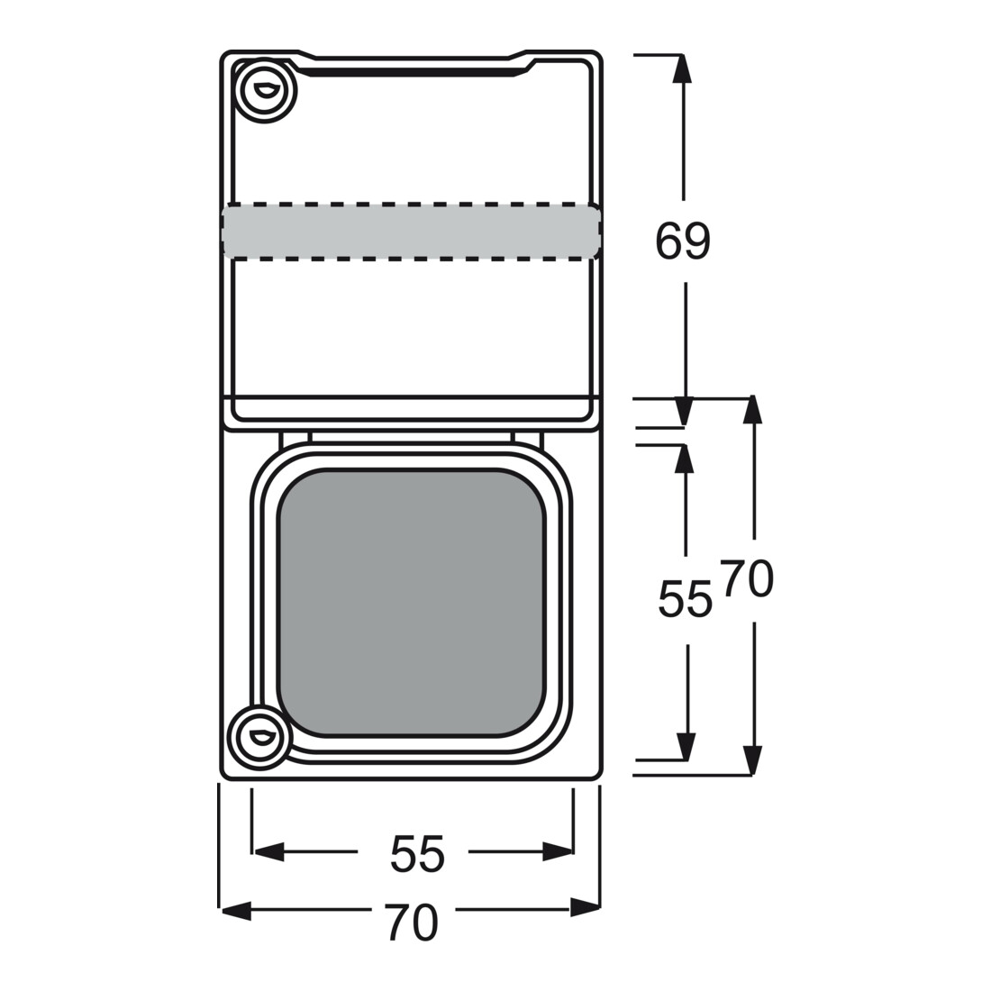 Busch-Jaeger Entretoise aws verrouillable 2118 GKSLN-34