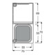 Busch-Jaeger Entretoise blanche avec couvercle rabattable 2118 GKSL-32