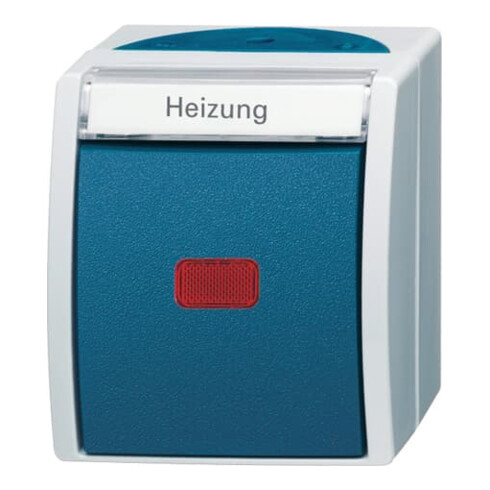 Busch-Jaeger Heiz.Notschalter AP, m.Namensschild 2601/6 SKWNH-53