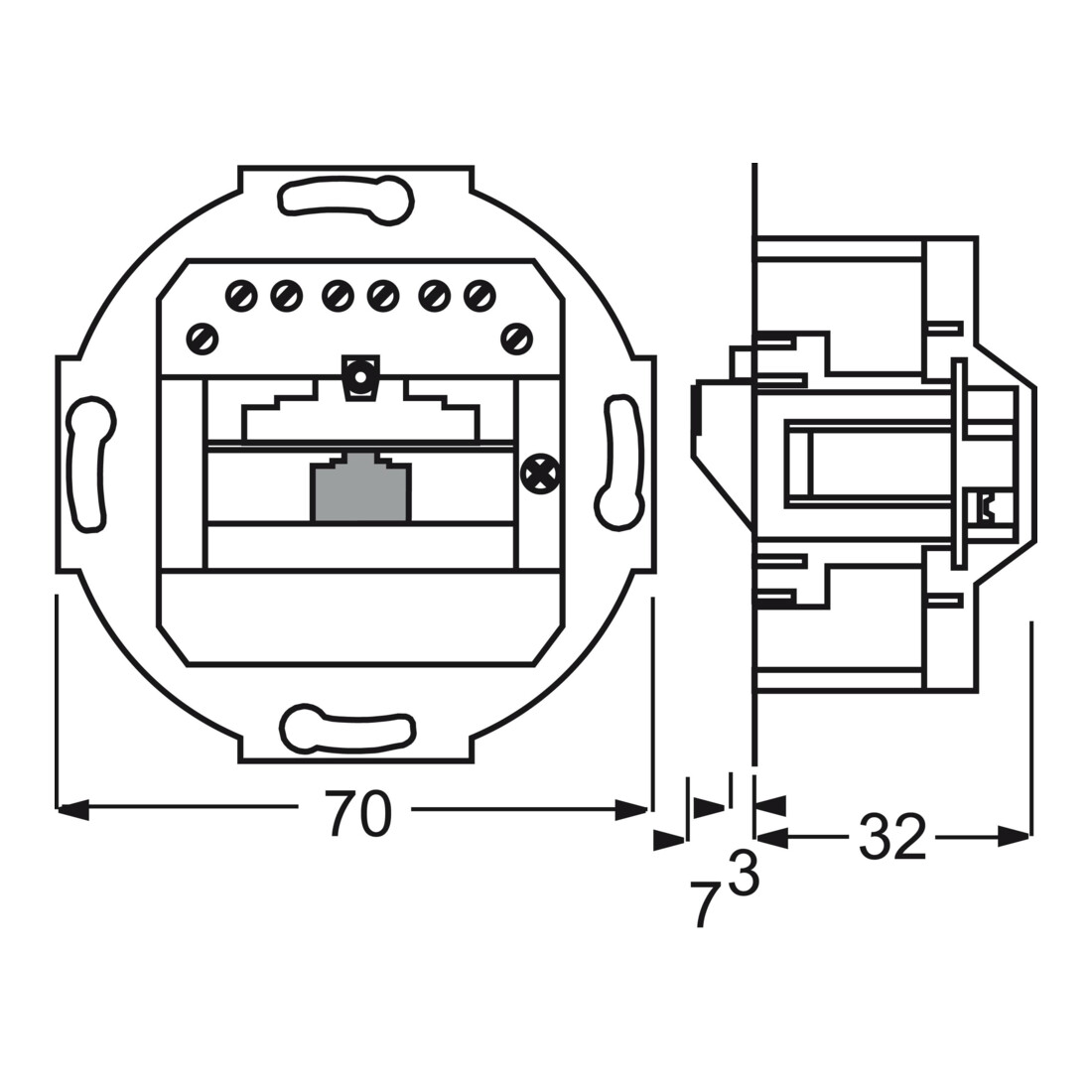 Busch-Jaeger Insert d’encastrement UAE 1x8 pôles 0213
