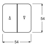Busch-Jaeger Interrupteur à bascule pour volet roulant ws avec inscription 2504-212-4