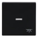 Busch-Jaeger Interrupteur basculant noir mat avec symbole lumière 1789 LI-885