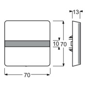 Busch-Jaeger Interrupteur bascule aws Off, changement, avec inscription 2106 N-34-4