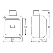 Busch-Jaeger Interrupteur va-et-vient AP 2601/6 WDI-4