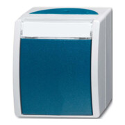 Busch-Jaeger Interrupteur va-et-vient AP avec plaque nominative 2601/6 WN-53-1
