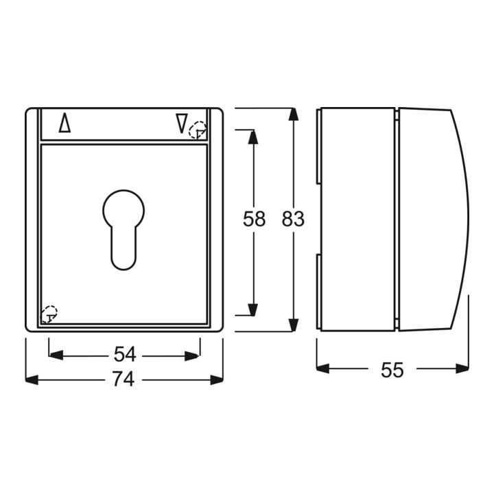 Busch-Jaeger Interrupteur volet roulant AP 2712 SLW-53