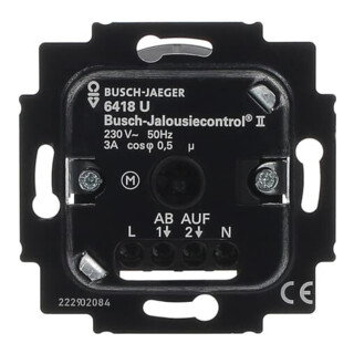 Busch-Jaeger Jalousie-Basis-Einsatz 2Schliesser 3A 690VA 6418 U