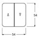 Busch-Jaeger Jalousie-Wippe aws mit Aufdruck 2504-214