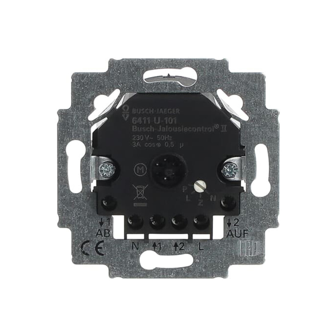 Busch-Jaeger Jalousiecontrol-Einsatz 2Schliesser 3A 690VA 6411 U-101