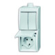 Busch-Jaeger Kombination SCHUKO Steckdose, mit Wipp. 2601/5/20EW-54-503