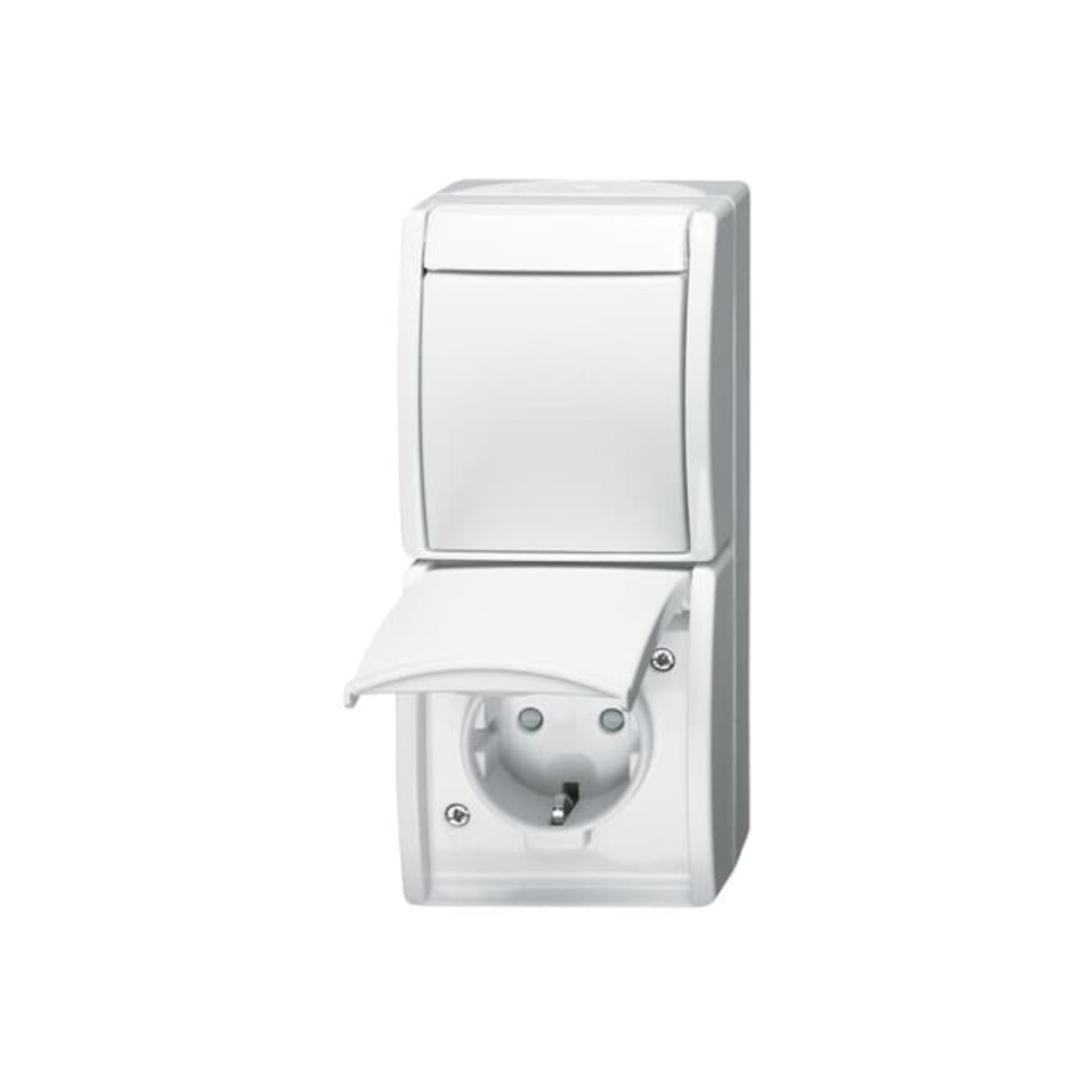 Busch-Jaeger Kombination SCHUKO Steckdose, mit Wipp. 2601/6/20 EBW-54