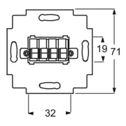 Busch-Jaeger Lautsprecher-Anschlussdose 2fach, weiß 0248/02-101-4