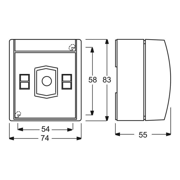 Busch-Jaeger Lichtsignal ohne Haube AP 2661 W-53