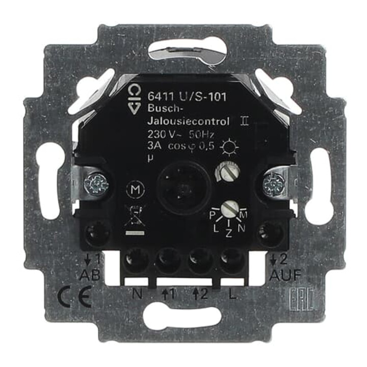 Busch-Jaeger Module de commande de volet roulant 2 fermetures 3A 690VA 6411 U/S-101
