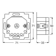 Busch-Jaeger Module de commande de volet roulant 2 fermetures 3A 690VA 6411 U/S-101-4