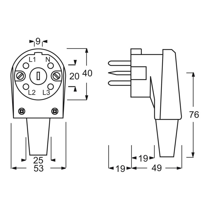 Busch-Jaeger Perilex-Stecker 16A ws 2064 SWLW