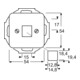 Busch-Jaeger Plaque centrale aws pour 1 prise modulaire 2561-214