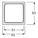Busch-Jaeger Plaque centrale dav 50×50, pour insert TAE 1746/10-84