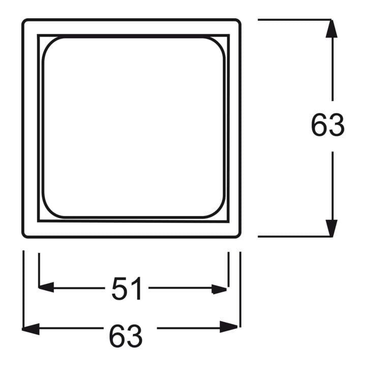 Busch-Jaeger Plaque centrale dav 50×50, pour insert TAE 1746/10-84