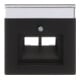 Busch-Jaeger Plaque centrale noir mt pour boîte de connexion UAE 2f 1803-02-885