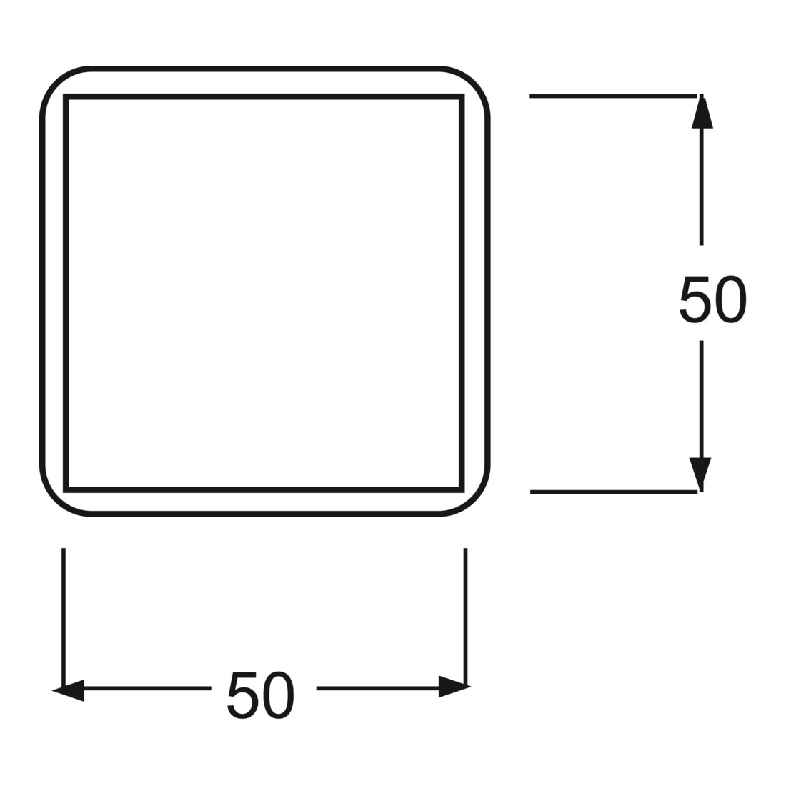 Busch-Jaeger Plaque centrale ws UAE 50×50 mm 1746-212-101