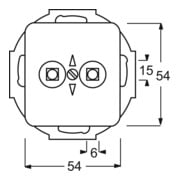 Busch-Jaeger Potentialausgleich ws 2-fach UP 2095 UC-212-4