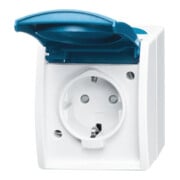 Busch-Jaeger Prise avec couvercle rabattable et protection contre le contact 20 EBW-53-3