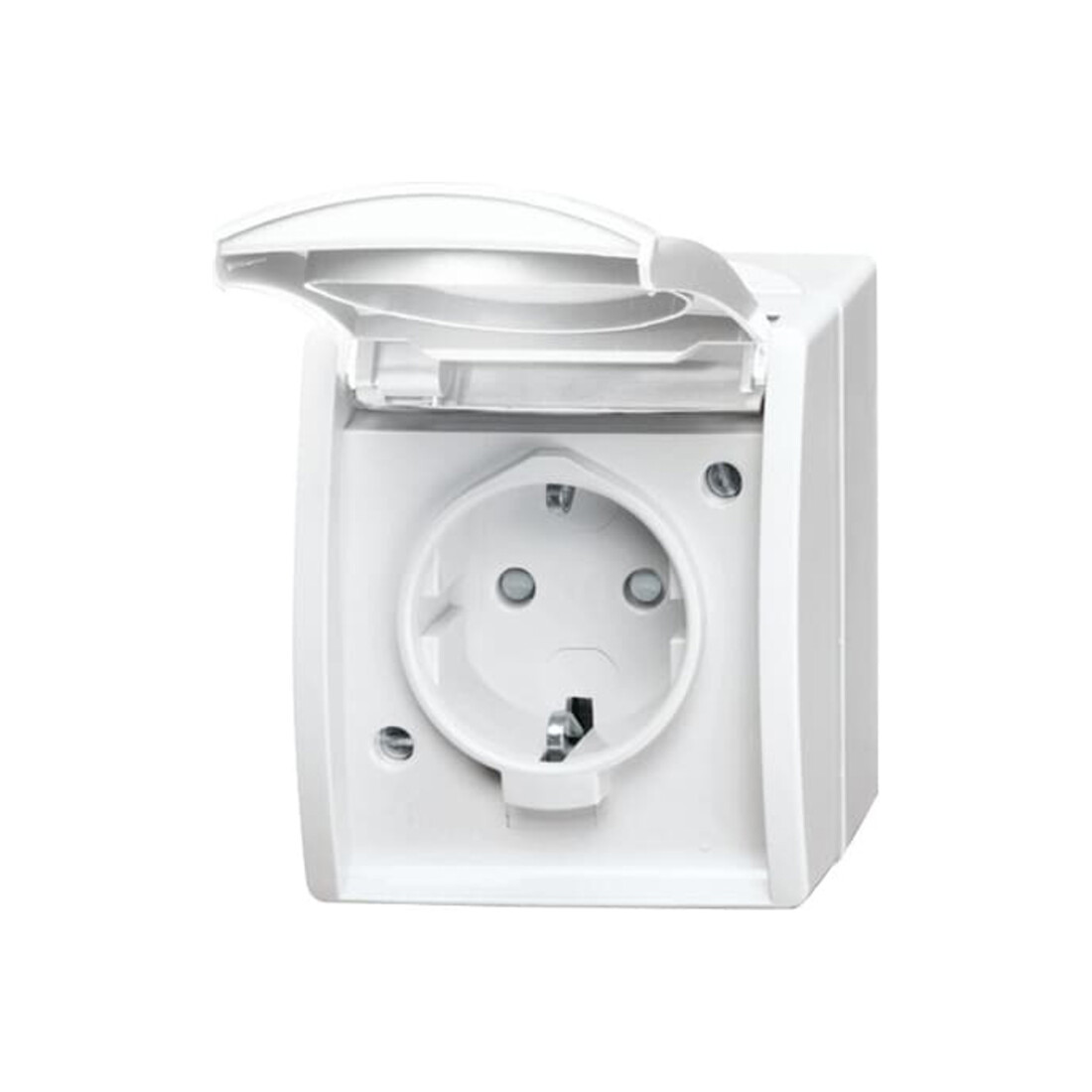 Busch-Jaeger Prise avec couvercle rabattable et protection tactile élevée 20 EBW-54