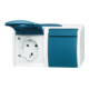Busch-Jaeger Prise Schuko 2x gr/bgn horizontale 20/2 EW-53