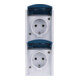 Busch-Jaeger Prise Schuko 2x gris/beige verticale 20-02 EW-53