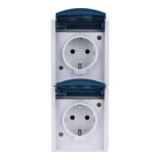 Busch-Jaeger Prise Schuko 2x gris/beige verticale 20-02 EW-53-2