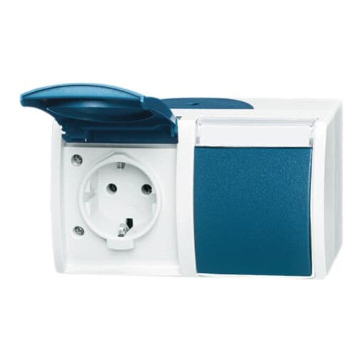 Busch-Jaeger Prise Schuko 2x horizontale 20/2 EWN-53