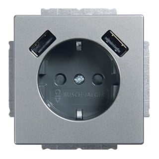 Busch-Jaeger Prise SCHUKO 2x USB 20 EUCB2USB-866