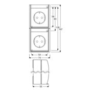 Busch-Jaeger Prise Schuko 2x verticale 20-02 EWN-53-4