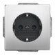 Busch-Jaeger Prise SCHUKO encastrable acier inoxydable 2300 EUCB-866