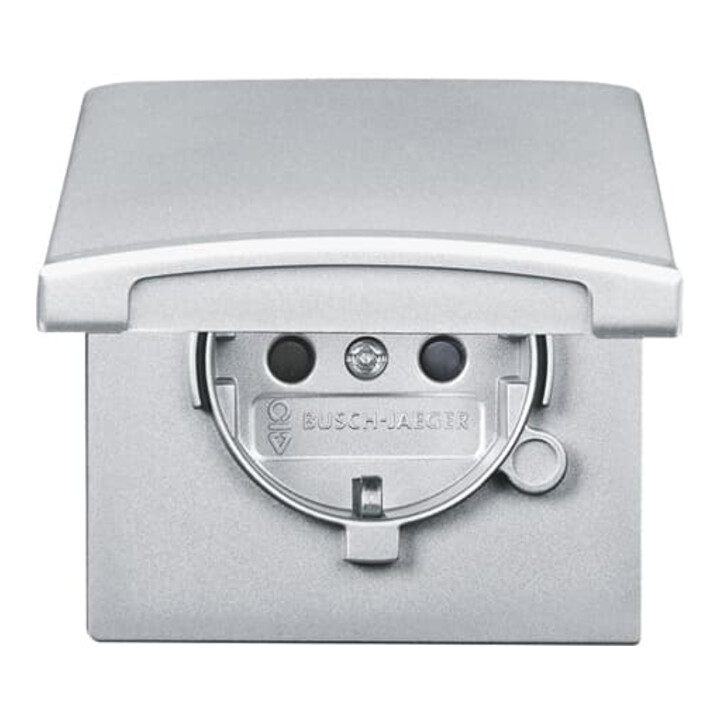 Busch-Jaeger Prise Schuko encastrable IP44 alusilber 20 EUGKB-33-101