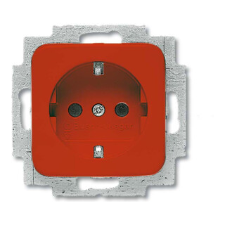 Busch-Jaeger Prise SCHUKO encastrable rouge 20 EUC-217-101