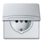 Busch-Jaeger Prise Schuko encastrée IP44 alusilber 20 EUGK-33-101-1