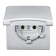 Busch-Jaeger Prise Schuko encastrée IP44 alusilber 20 EUGK-33-101