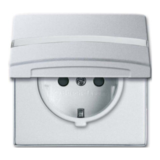 Busch-Jaeger Prise Schuko encastrée IP44 alusilber 20 EUGKBN-33-101
