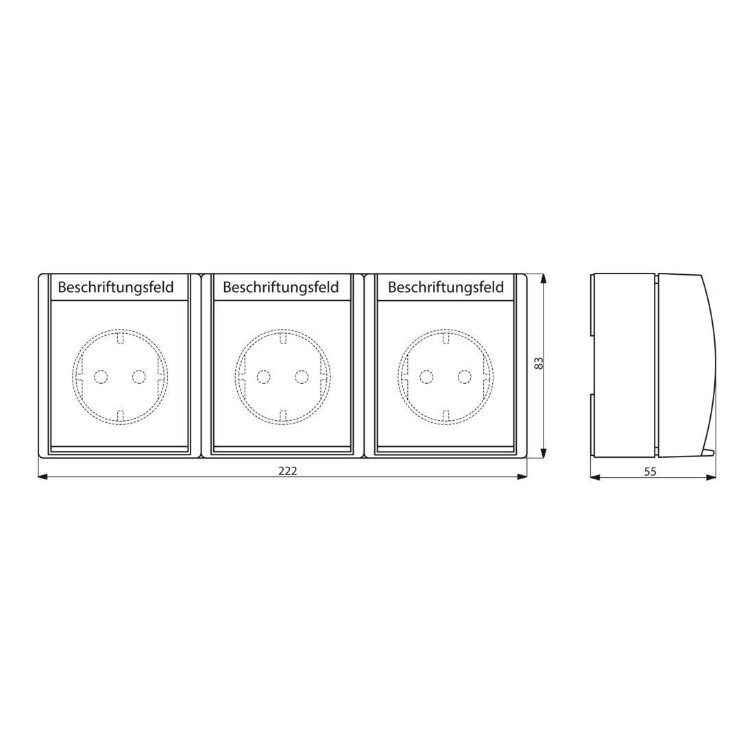 Busch-Jaeger Prise SCHUKO triple 2300/3 EW-54